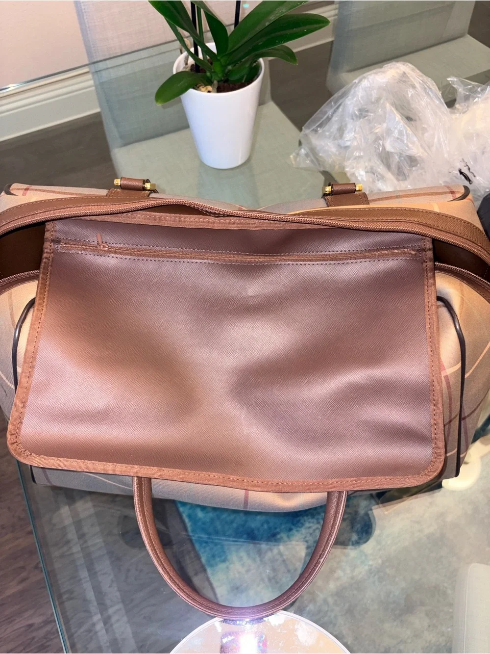 Vintage Burberrys Nova Check Boston Bag,